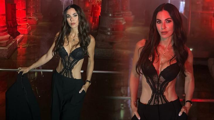 Defne Samyeliden iddialı pozlar Dekolteli kıyafetiyle olay oldu
