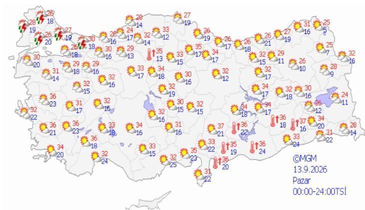 HAFTA SONU HAVA DURUMU ⛅ 12-13 Eylül hava nasıl olacak Havalar ne zaman soğuyacak Meteoroloji duyurdu