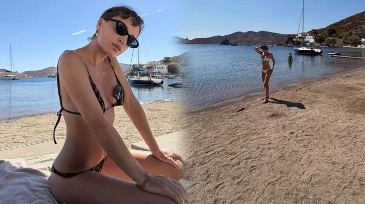 Gülşenin tatil keyfi Bikinili pozları olay oldu