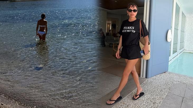 Gülşenin tatil keyfi Bikinili pozları olay oldu