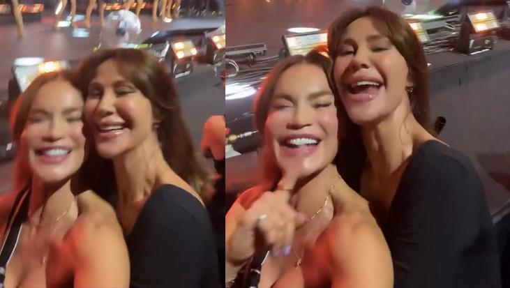 Demet Şener ve Ebru Şallı Ajda Pekkan konserinde coştukça coştu Saçlarını savurarak kendinden geçti