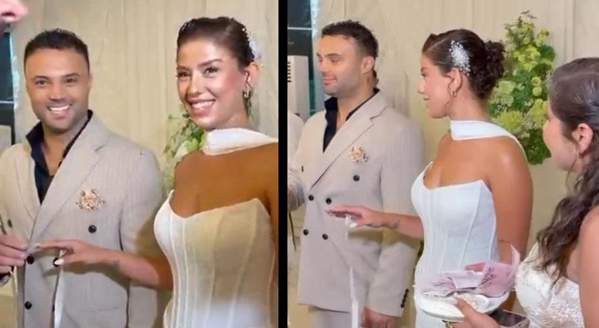 Kızılcık Şerbetinin Aylini Hamide Akkuş nişanlandı Tepsiye para yağdı