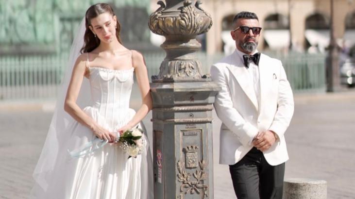 Pariste sürpriz nikah Itır Esen ile Engin Aykanat evlendi: İşte ilk kareler