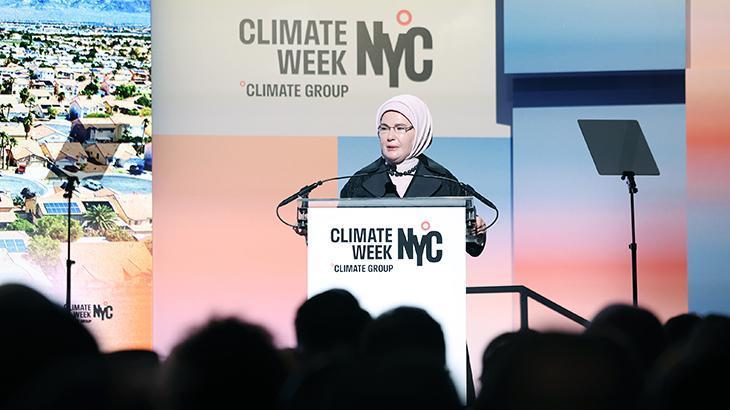 Emine Erdoğan New York İklim Haftası açılışında konuştu: Doğayla ilişkimizi yeniden ölçü ve adalet üzerine kurmalıyız
