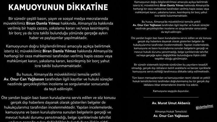 Hapis cezası iddiası Biran Damla Yılmaz sessizliğini bozdu: İşte ilk açıklaması