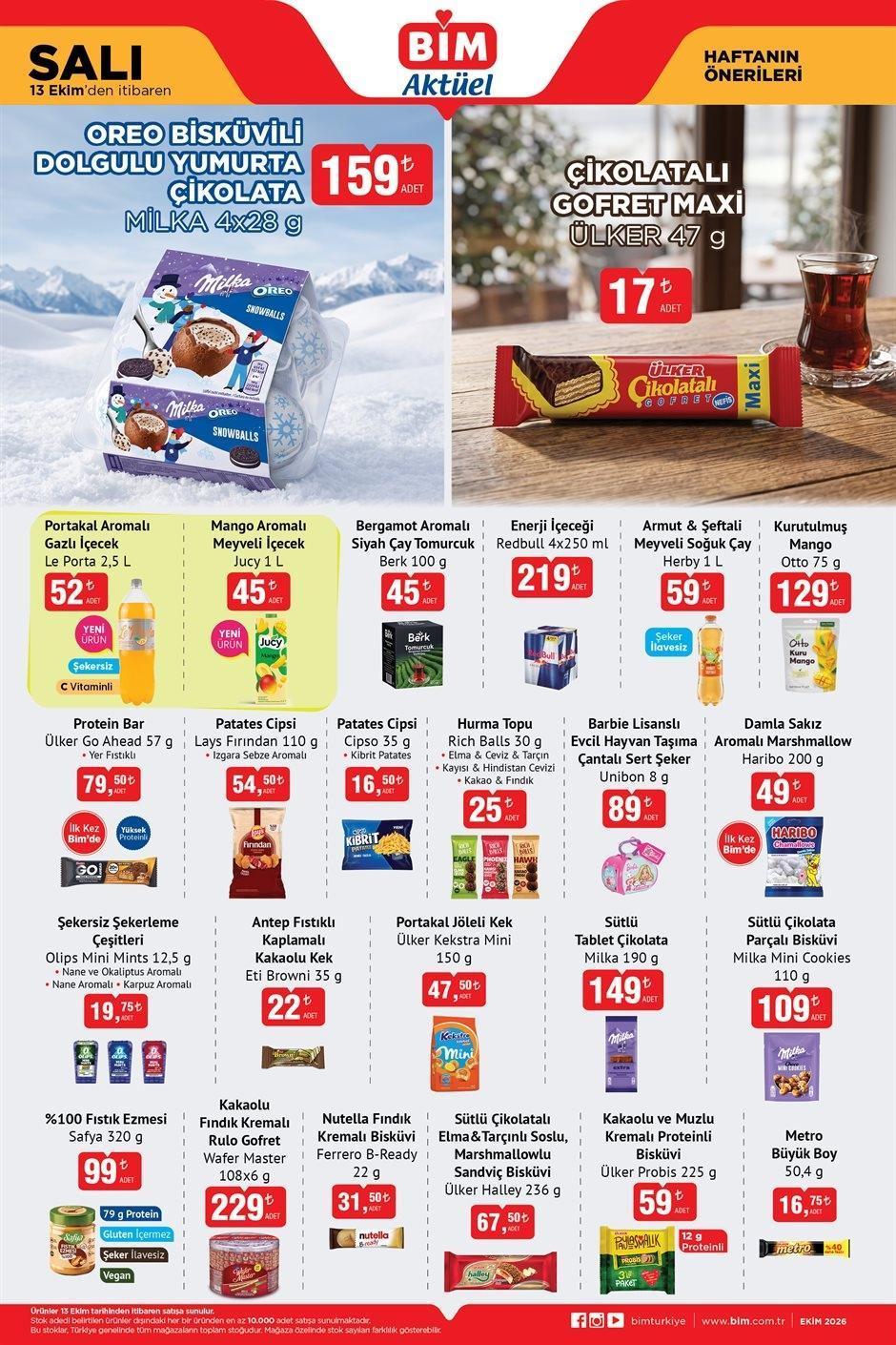 13 EKİM SALI BİM AKTÜEL ÜRÜNLER KATALOĞU