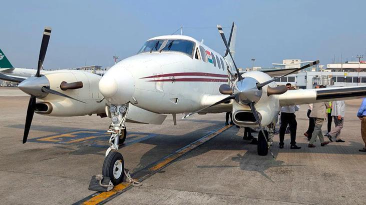 Door of ambulance plane from India opened in flight