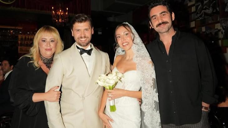 Serhan Onat ve Merve Küsmenoğlu çifti yakın dostlarının katıldığı düğünle evlendi