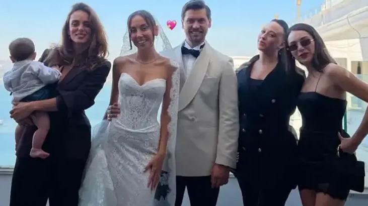 Serhan Onat ve Merve Küsmenoğlu çifti yakın dostlarının katıldığı düğünle evlendi