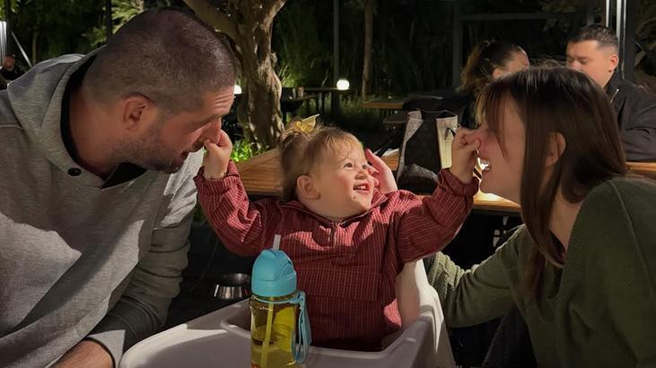Gizem Karaca eşi Kemal Ekmekçi ve kızıyla mutlu aile pozunu paylaştı
