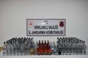 Kırklareli'de 207 şişe kaçak içki ele geçirdi