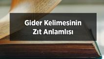 Gider Kelimesinin Zıt Anlamlısı Nedir? Giderin Zıt Anlamlısı Olan Sözcükler