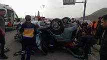 Amasya'da 2 otomobil çarpıştı: 3 yaralı