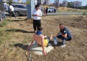 Otomobille çarpışan motosikletin sürücüsü yaralandı