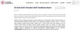 İstanbul - Silivri'deki Marmara Ceza İnfaz Kurumu çevresinde toplantı ve gösteri yürüyüşü düzenlemek yasaklandı