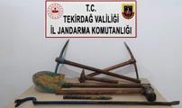 Tekirdağ'da kaçak kazı yapan 6 şüpheli yakalandı
