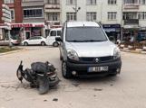 Motosiklet sürücüsü kazada yaralandı