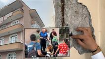 Avcılar'da kolonları burkulan 4 katlı bina tahliye edilerek mühürlendi