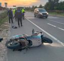 TIR’a arkadan çarpan motosikletin sürücüsü ağır yaralandı