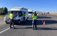 Karlıova’da servis araçları denetlendi