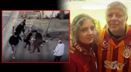 Galatasaraylı baba ve kıza saldıran şüpheliler kamerada