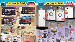 YENİ A101 ALDIN ALDIN AKTÜEL KATALOĞU! 🛒 A101 Aldın Aldın aktüel kataloğunda bu hafta neler var? Arzum Şarjlı Dikey Süpürge, Krep ve Gözleme Makinesi, Çay Makinesi...