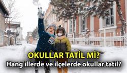 Valilik açıklamaları peş peşe geldi! Kar yağışı nedeniyle 25 Kasım Pazartesi (Bugün) birçok il ve ilçede okullar tatil edildi! İşte kar tatili olan il ve ilçeler...