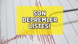 En son depremler listesi! (2 Ocak) Az önce deprem mi oldu, nerede kaç şiddetinde? (Kandilli Rasathanesi/AFAD)