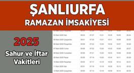 DİYANET ŞANLIURFA İMSAKİYE 2025 | İftar Vakti, Sahur Saati Şanlıurfa: İmsakiye 2025 Şanlıurfa oruç kaçta açılacak, imsak kaçta başlıyor?