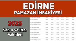 DİYANET EDİRNE İMSAKİYE 2025 | İftar Vakti, Sahur Saati Edirne: Ramazan İmsakiyesi 2025 Edirne oruç kaçta açılacak, imsak kaçta başlıyor?