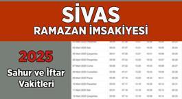 DİYANET SİVAS İMSAKİYE 2025 | İftar Vakti, Sahur Saati Sivas: Ramazan İmsakiyesi 2025 Sivas oruç kaçta açılacak, imsak kaçta başlıyor?