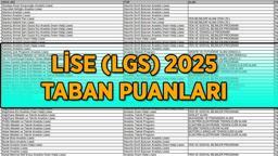 SON GÜNCEL LGS TABAN PUANLARI 2025! MEB İl il Lise (LGS) taban puanları ve başarı sıralamaları