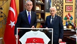 Devlet Bahçeli, TFF Başkanı Hacıosmanoğlu'nu kabul etti