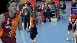 Galatasaray'da İlkin Aydın'ın görüntüsü gündem oldu! Görevliye yakalandı