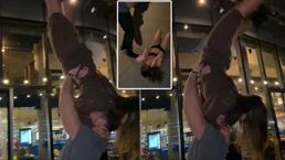 Bir anda oldu! Tehlikeli hareketi denemek istediler...