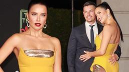 Adriana Lima yeni sevgilisiyle galada boy gösterdi