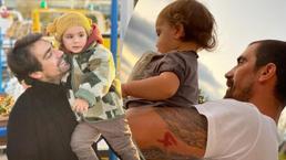 İbrahim Çelikkol'dan oğlu Ali ile kar pozu