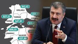 Son dakika... Bakan Koca haritayı paylaştı! İşte illere göre vaka sayıları