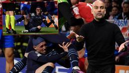 Şampiyonlar Ligi'nde Atletico Madrid-Manchester City maçında büyük olay! Rakibine tükürdü