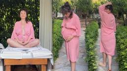 Demet Evgar'dan masaj sonrası karnı burnunda pozlar