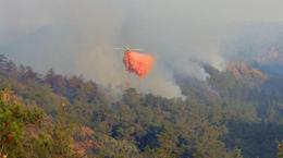 Marmaris’te orman yangını! Havadan ve karadan müdahale