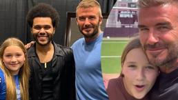 David Beckham, kızı Harper Beckham'la birlikte The Weeknd konserine gitti