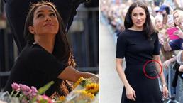Meghan'ın elbisesinin gizemi! Eteğindeki potluk tartışma yarattı