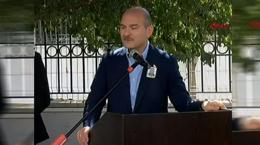Bakan Soylu'dan şehit polisin cenaze töreninde açıklama