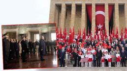 Anıtkabir'e akın ettiler! Devlet erkanı ve çocuklardan Ata'ya ziyaret