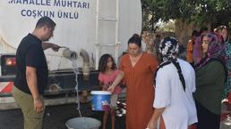 Bodrum'da vatandaşlara tankerle su dağıtıldı