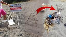 Bunun adı cehalet değil kötülük! Uyarı tabelasının dibinde bile bile mangal yaktılar