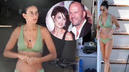 60 yaşındaki Demi Moore bikinili görüntüsüyle genç kızlara taş çıkardı!