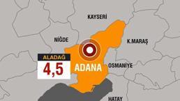 Adana'da 4.5 büyüklüğünde deprem