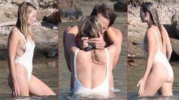Barbie, Yunanistan'da! Denizde eşiyle öpüştüğü anlar kameralara yansıdı